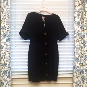 ASOS black button up dress